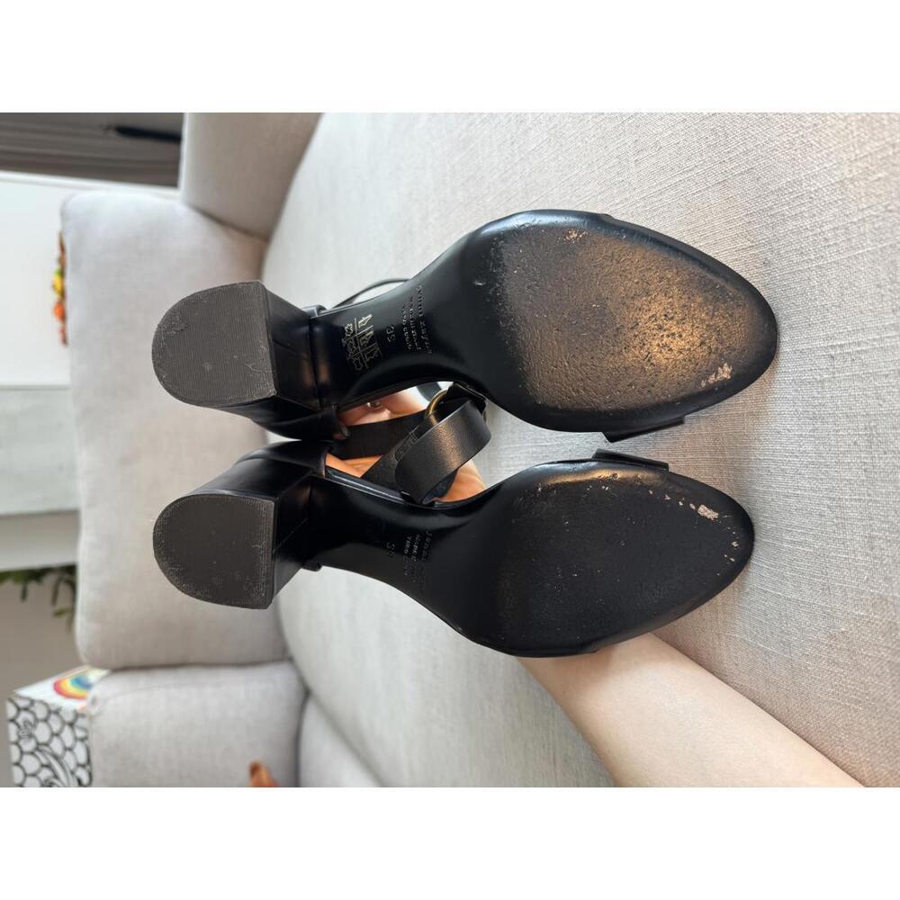 JENNI KAYNE - Black Leather Strap Block Heels Sandals - Size 39 EU 9 US - Picture 9 of 9